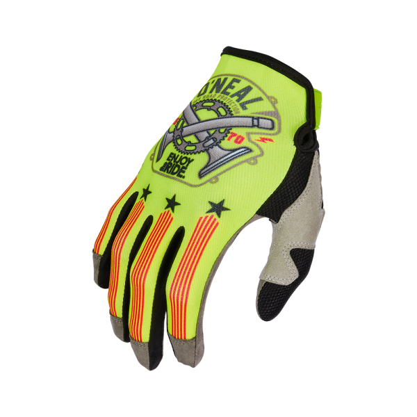 ONEAL MAYHEM GLOVE PISTON NEON YELLOW/BLACK/RED