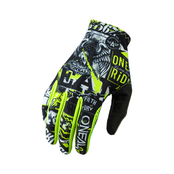 ONEAL MATRIX GLOVE ATTACK BLACK/NEON YELLOW