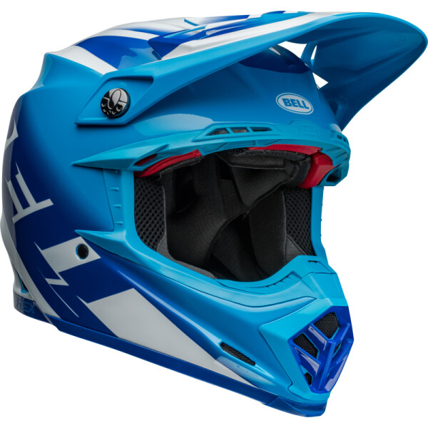 BELL Moto-9S Flex Helm - Rail Gloss Blue/White