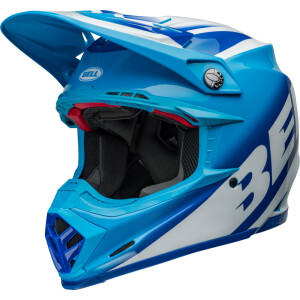 BELL Moto-9S Flex Helm - Rail Gloss Blue/White