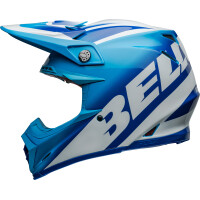 BELL Moto-9S Flex Helm - Rail Gloss Blue/White