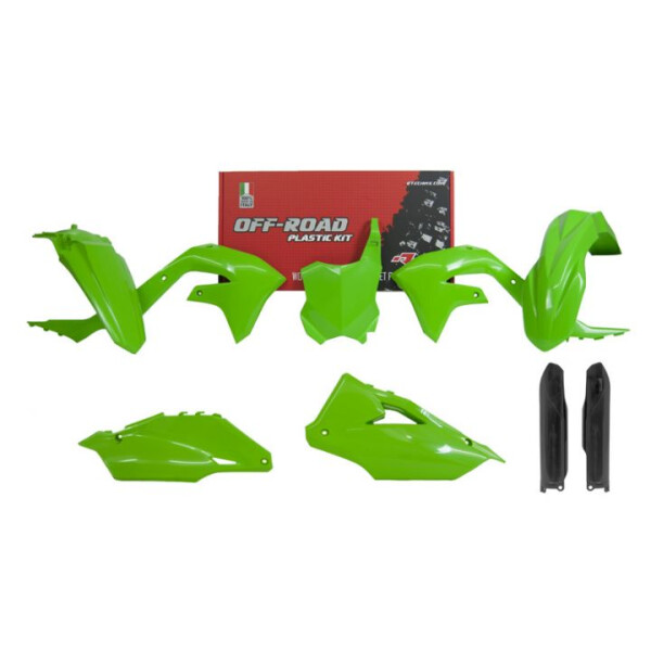 Plastik Komplett Kit Kawasaki KX 450 2019- / KXF 250 21- Grün 6 tlg.