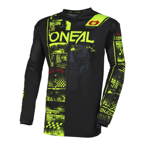 ONEAL ELEMENT JERSEY ATTACK BLACK/NEON YELLOW