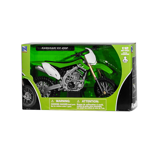 Miniatuur motor cross Kawasaki 1:12