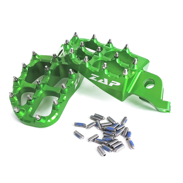 ZAP E-Peg Fußraste KXF 250 06- / 450 07- grün