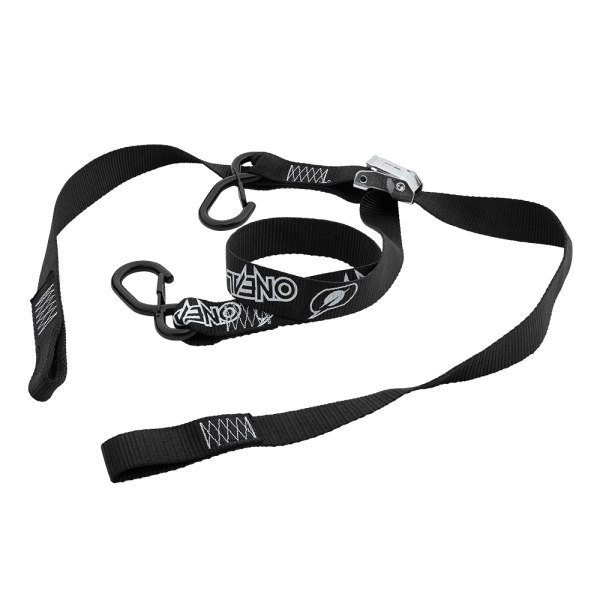 DE LUXE Soft Hook Tie Downs LOGO black (2pcs)