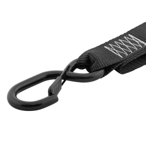 DE LUXE Soft Hook Tie Downs LOGO black (2pcs)