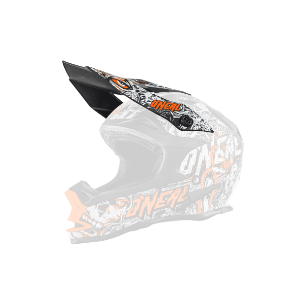 ONeal Spare Visor 7SRS Helmet EVO MENACE matte black/neon orange