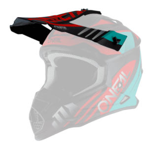 ONeal Visor 2SRS Helmet SPYDE 2.0 black/teal/red One Size