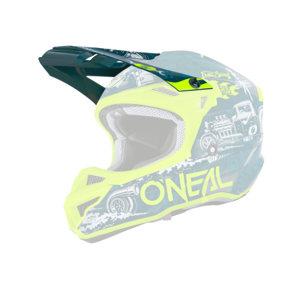 ONeal Visor 5SRS Polyacrylite Helmet HR blue/neon yellow One Size