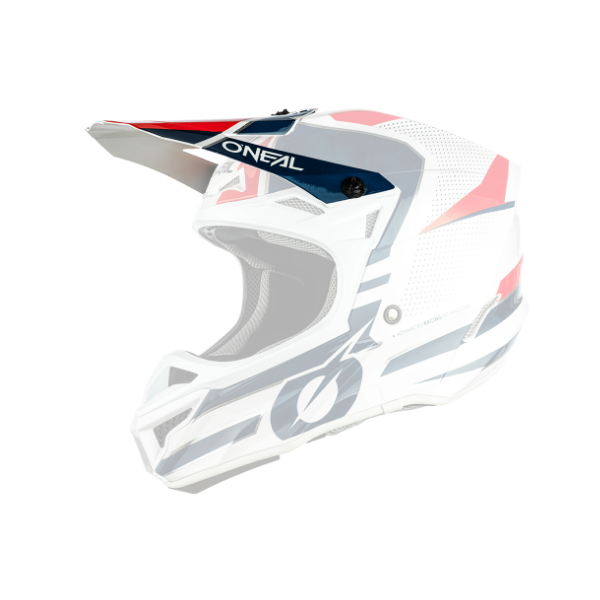 ONeal Visor 5SRS Polyacrylite Helmet SLEEK white/blue/red One Size