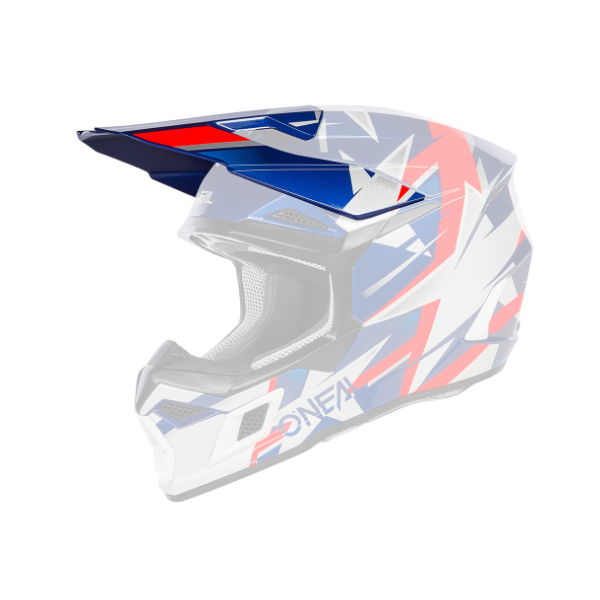 ONeal Visor 3SRS Helmet RIDE blue/white/red One Size