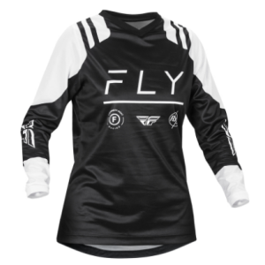 FLY RACING F-16 Damen-Jersey - Schwarz/Weiss