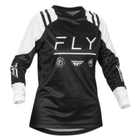 FLY RACING F-16 Damen-Jersey - Schwarz/Weiss