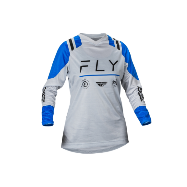 FLY RACING F-16 Damen-Jersey - Arctic Grey / Blau