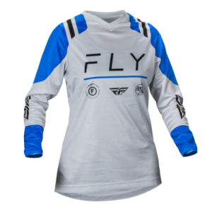 FLY RACING F-16 Damen-Jersey - Arctic Grey / Blau