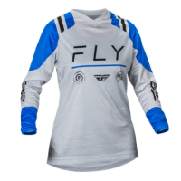 FLY RACING F-16 Damen-Jersey - Arctic Grey / Blau