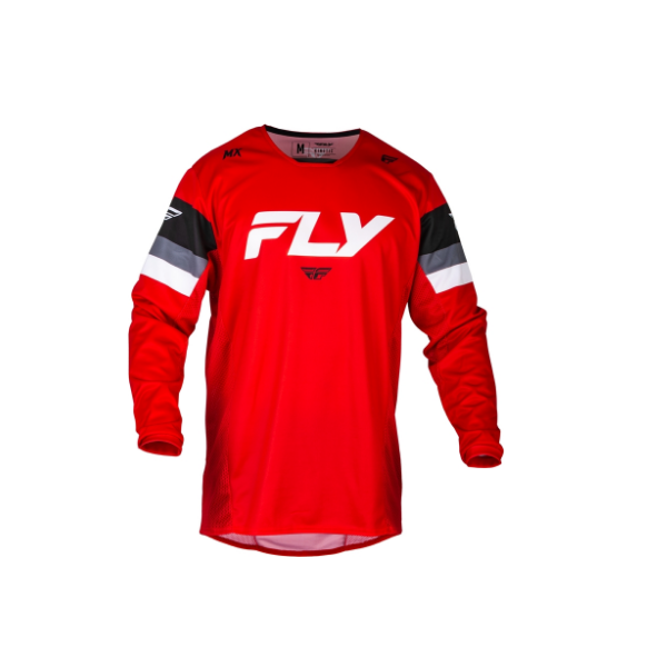FLY RACING Kinetic Prix Jersey - Rot/Grau/Weiss