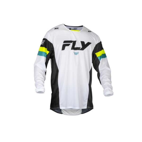 FLY RACING Kinetic Prix Jersey - Weiss/Schwarz/Hi-Vis
