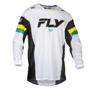 FLY RACING Kinetic Prix Jersey - Weiss/Schwarz/Hi-Vis