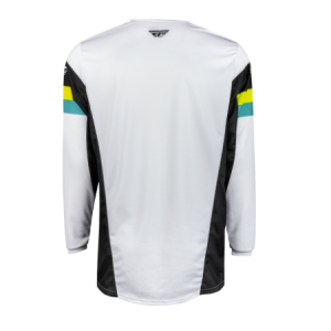 FLY RACING Kinetic Prix Jersey - Weiss/Schwarz/Hi-Vis