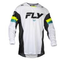 FLY RACING Kinetic Prix Jersey - Weiss/Schwarz/Hi-Vis