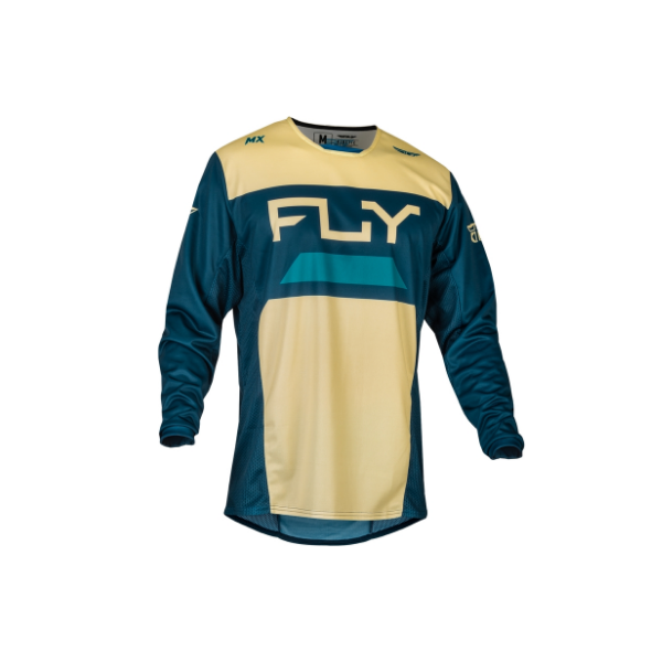 FLY RACING Kinetic Reload Jersey - Ivory/Navy/Cobalt