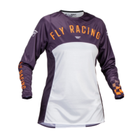 FLY RACING Lite Damen-Jersey - Deep Purple/Weiss/Neon Coral