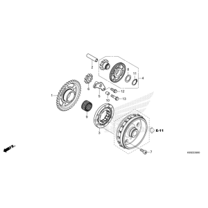 E-9 Anlasserkupplung CRF250 BJ 2025