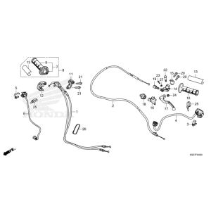 F-4 Hebelgriff/Schalter/Kabel CRF 250 Bj 2025