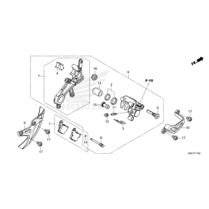 F-17 Hinterrad-Bremssattel CRF 250 Bj 2025