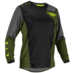 Fly MX-Jersey Kinetic Jet Black/Olive/Hi-Vis