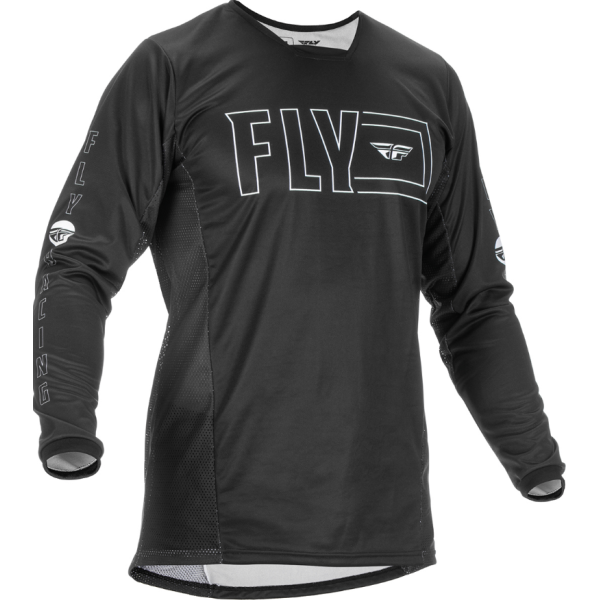 Fly MX-Jersey Kinetic Fuel Black-White