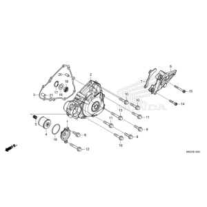 E-10 Kurbelgehaeusedeckel,L. CRF 450 BJ 2025