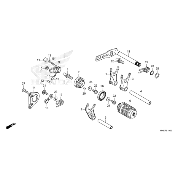 E-19 Schalttrommel CRF 450 Bj 2025