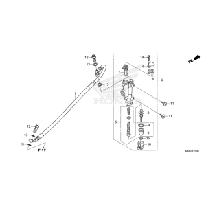 F-15 Rear Brake Master Cylinder CRF 450 Bj 2025