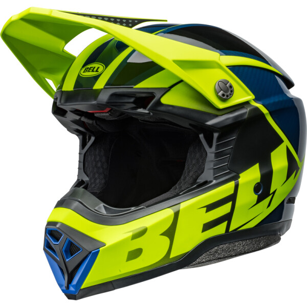 BELL Moto-10 Spherical Helm - Sliced Matte/Gloss Retina/Blue