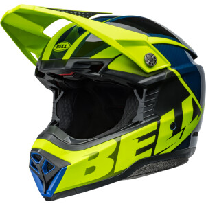 BELL Moto-10 Spherical Helm - Sliced Matte/Gloss Retina/Blue