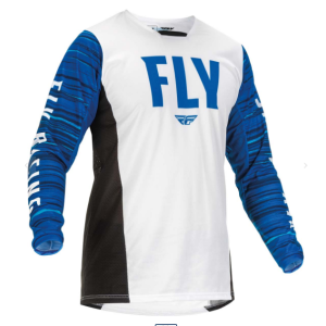 Fly MX-Jersey Kinetic Wave White-Blue