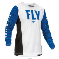Fly MX-Jersey Kinetic Wave White-Blue
