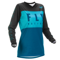 Fly MX-Jersey F-16 Women Aqua-Dark Teal-Black