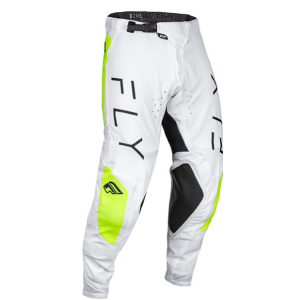Fly MX-Pants Evolution 138-White-Yellow fluo