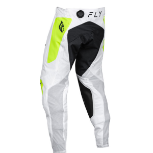 Fly MX-Pants Evolution 138-White-Yellow fluo