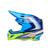 BELL MX-9 Mips Helm - Jackal Gloss Blue/Hi-Viz Yellow