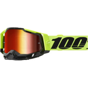 Racecraft 2 Goggle Neon Yellow - Mirror Red Lens