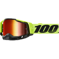 Racecraft 2 Goggle Neon Yellow - Mirror Red Lens
