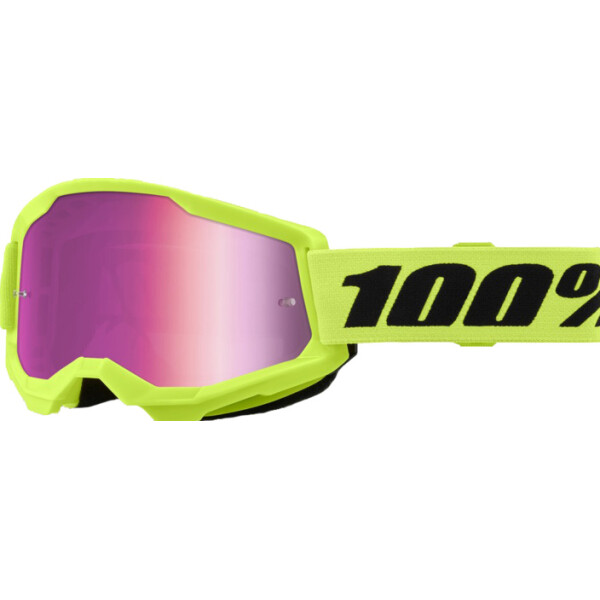 STRATA 2 Goggle Neon Yellow - Mirror Pink Lens