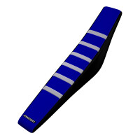 Yamaha YZ125 22-24 /YZ250 22-24 WEISS/BLAU/SCHWARZ Gripper Gerippter Sitzbezug
