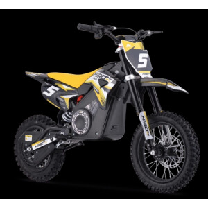 Dirtbike Kinder Elektro Hiro Rakete 1000W Gelb