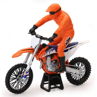 Mini Motorrad KTM mit Fahrer 1:12 SXF450 Modell